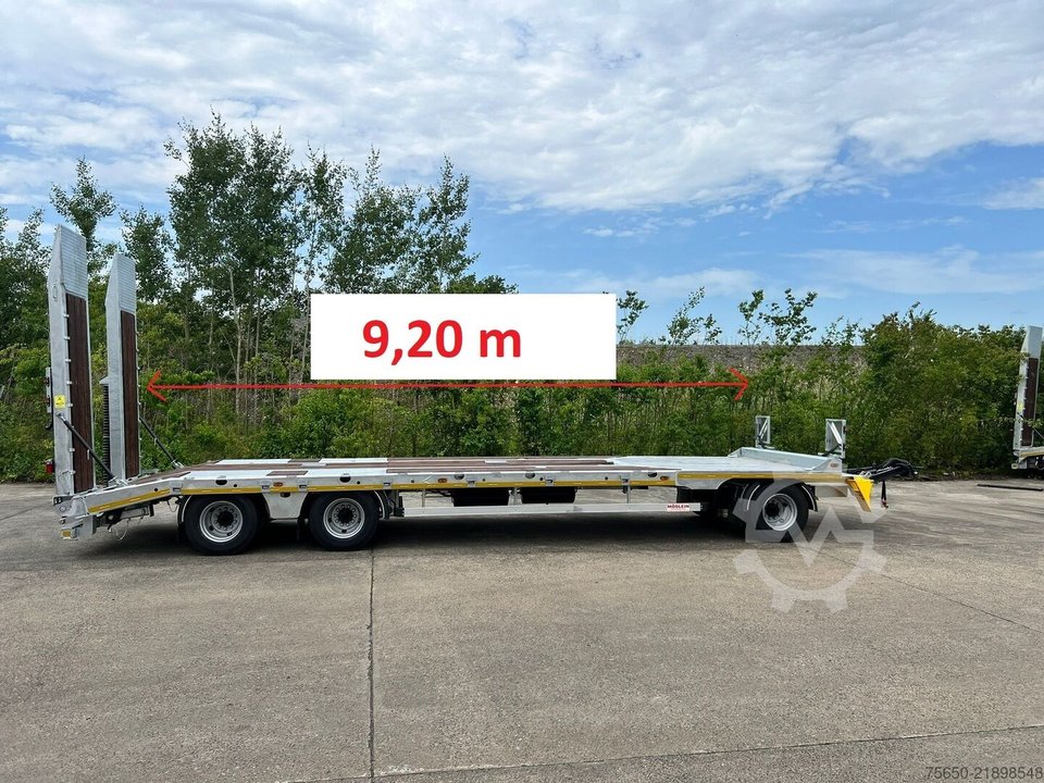 Möslein T 3-9,20 F  3 Achs Tieflader mit gerader Ladefläche 9 m, Neufahrzeug
