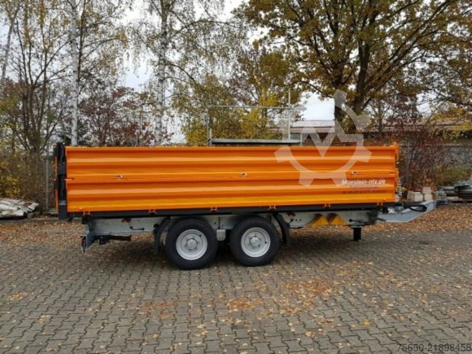 Möslein TTD13- BA Orange 13 t Tandem Kipper Tieflader mit Bordwand- Aufsatz-- Neufahrzeug --