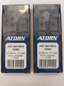 Wendeschneidplatten Atorn APKT 1604 PDER - S HC4535