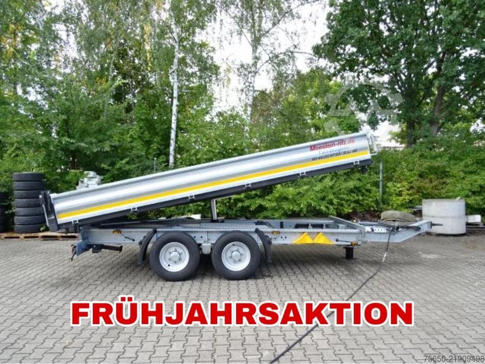 Möslein TTG 11 Galvanized new Tandem 3 side tilter low loader-- new vehicle --
