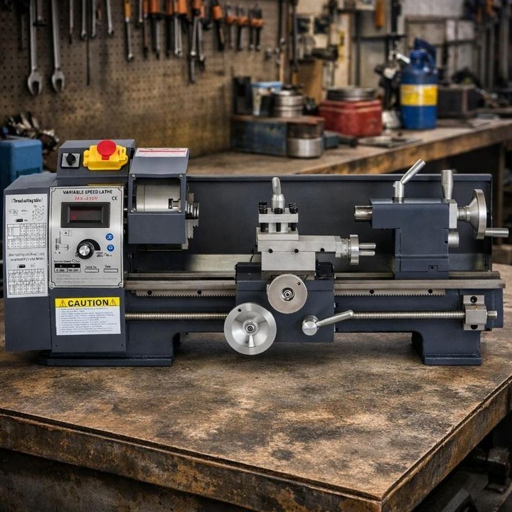 8x16 inch metal lathe precise machining incl. 9 milling cutters