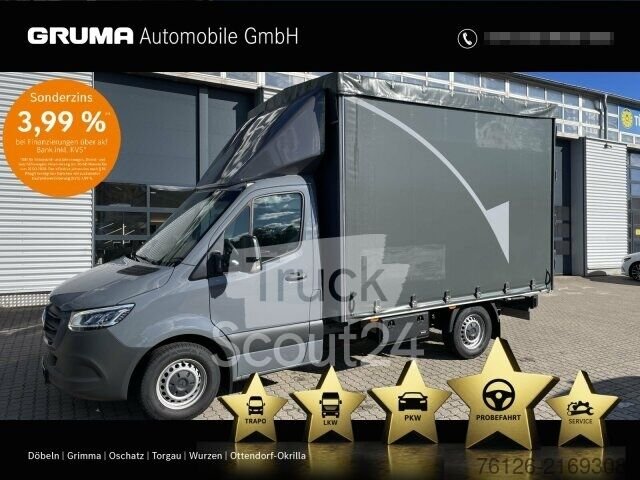 Транспортер с принтером Pritsche & Plane Mercedes-Benz 319 CDI L2+SCHIEBEPLANE+AUTOM+MBUX+NEU
