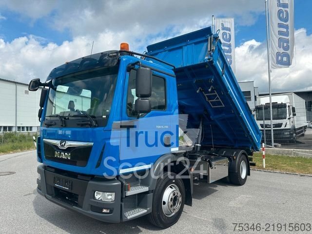 Dreiseitenkipper LKW MAN TGM 15.290 BL/Kipper/3-Sitzer/NL8,8To/69 tkm/Top gebraucht