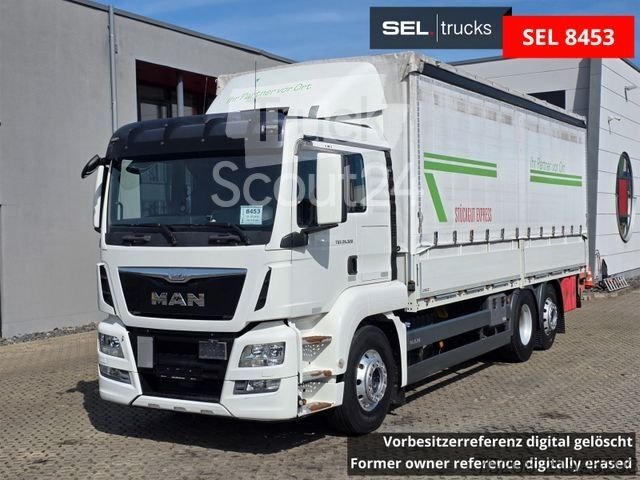 LKW mit Pritsche & Plane MAN TGS 26.320 6x2-4 LL/Ldbw/Xenon/ADR AT/Lenkachse gebraucht