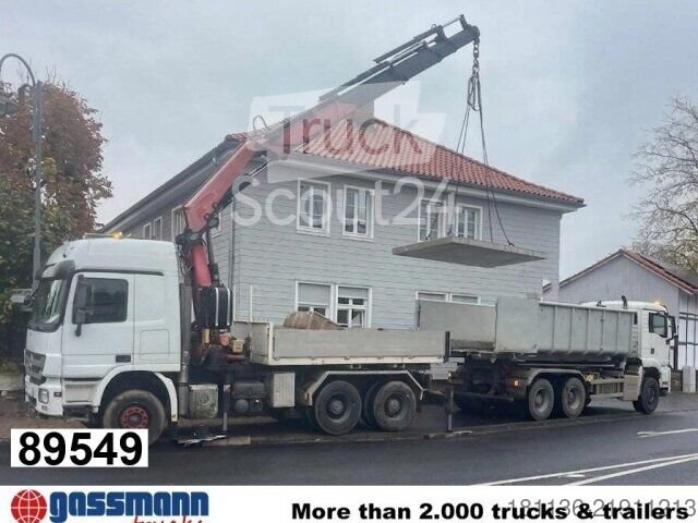 Used trucks with carriage (open) Mercedes-Benz Actros 2646 LK 6x4, WSK, crane Fassi F360BXP.24, used