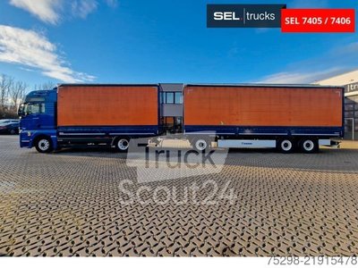 LKW mit Pritsche & Plane MAN TGX 18.580 4X2 LL/ Intarder/Aluklappen /KOMPLETT gebraucht