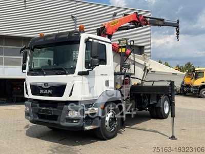 Kipper LKW MAN TG-M 18.340 4x2  2-Achs Kipper Kran Palf. PK 130 gebraucht