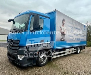 LKW mit Pritsche & Plane MERCEDES-BENZ 1830L Antos E6, M-Haus, Klima, LBW Bär 2to gebraucht