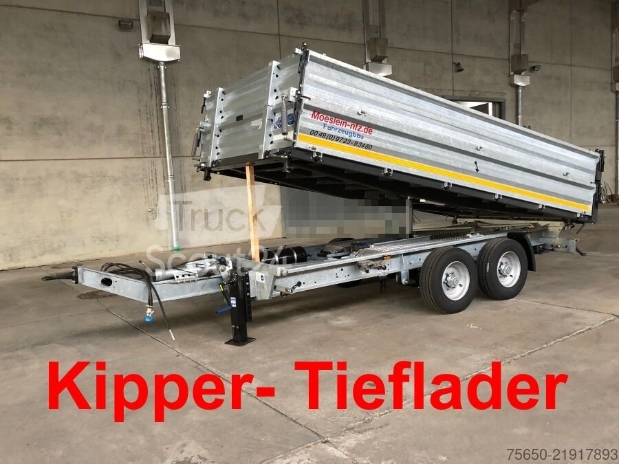 Kippanhänger Möslein TTD11- BA Verzinkt  neuer Tandem 3- Seitenkipper Tiefladermit Bordwand- Aufsatz-- Neufahrzeug -- ne