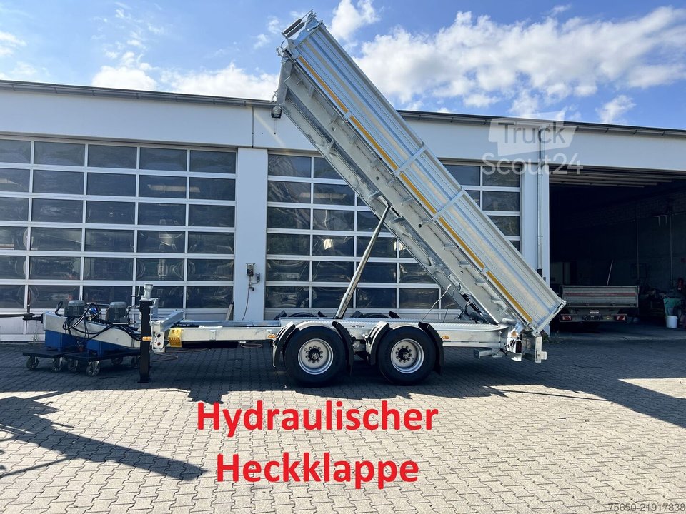 Kippanhänger Möslein TTD 19 B  19 t Tandemkipper- Tieflader hydraulischer Klappe Breitbereifung neu