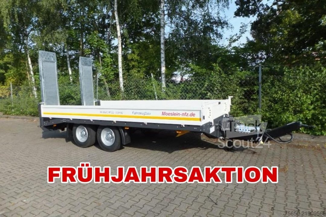 Tieflader Anhänger Möslein TTT 11- 6,28 Weiß  Neuer Tandemtieflader neu