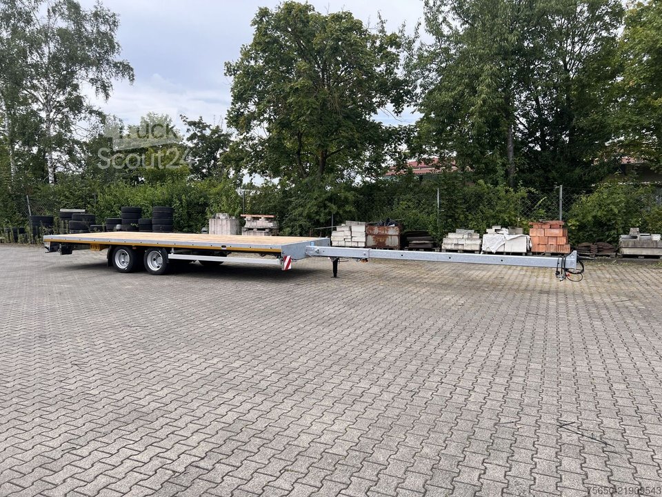 Anhänger mit offener Pritsche Möslein THT 14-G 7,20 L ausziehbar  13,9 t Tandemanhänger- Tieflader, ausziehbarLuftgefede