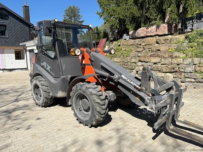 Radlader Mecalac Ax 850 with forks and loader-bucket gebraucht