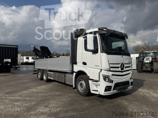 LKW mit Pritsche (offen) MERCEDES-BENZ ACTROS 2653, RETARDER, PRITSCHE, HIAB HIPRO 232 ES5 neu