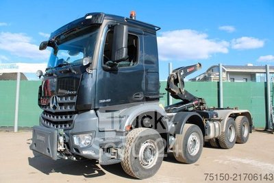 Abrollkipper MERCEDES-BENZ 3248 8x4 BB HIAB ULT26Z53 - WINTERDIENST Nr: 893 gebraucht