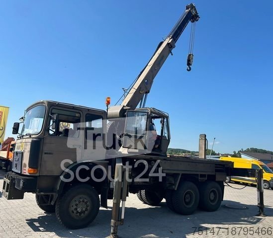 Truck chassis MAN ÖAF 32.281 FDA 6x6 Mountain crane Palfinger PK 30/267 used