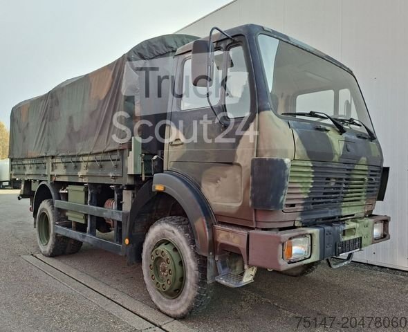 LKW mit Pritsche & Plane MERCEDES-BENZ 1017 A 4x4 5t TMIL 3-Sitze Allrad Pritsche+Plane gebraucht