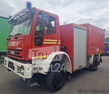 LKW mit Pritsche & Plane IVECO 95E18 4x4 Allrad 35tkm Feuerwehr Schlauchwagen gebraucht