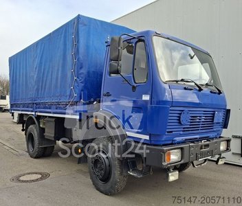 LKW mit Pritsche & Plane MERCEDES-BENZ 1017 A 4x4 Allrad 3-Sitzer Pritsche+Plane ex-THW gebraucht