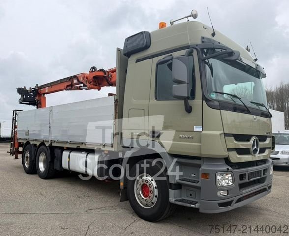 LKW mit Pritsche (offen) MERCEDES-BENZ 2555 L 6x2*4 Actros MP3 V8 Lift-Lenk Kran Atlas gebraucht