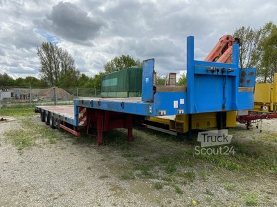 Tieflader-Sattelauflieger  stp  3 Achs Satteltieflader Platofür Fertigteile oder Baumaschinen gebraucht