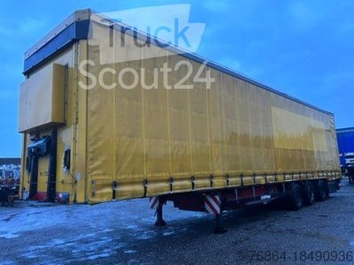 Auflieger mit Pritsche & Plane SCHWARZMüLLER ,FAHRZEUGTRANSPORTER, MULDE + HUBDACH,   EDSCHA-VERDECK, AUFFAHRTSRAMPEN ge