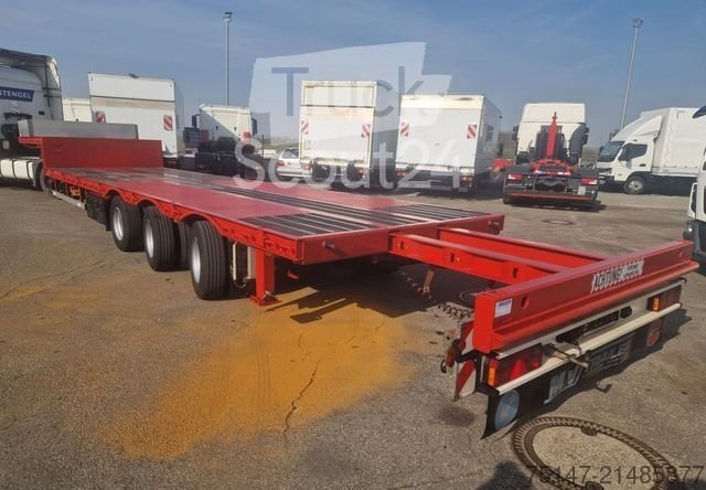 Tieflader-Sattelauflieger  M&V 3-Achs Tieflader 2x Lenkachsen TOP-Zustand gebraucht