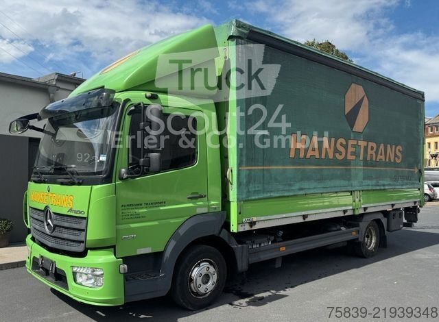 Transporter with Pritsche & Plane MERCEDES-BENZ 821 Atego 3, LBW, Climate, Standhzg., Edscha used