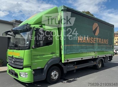Transporter with Pritsche & Plane MERCEDES-BENZ 821 Atego 3, LBW, Climate, Standhzg., Edscha used