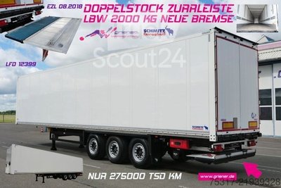 Kofferauflieger SCHMITZ CARGOBULL SKO 24 /DOPPELSTOCK / ZURRLEISTE / LBW 2000 kg gebraucht