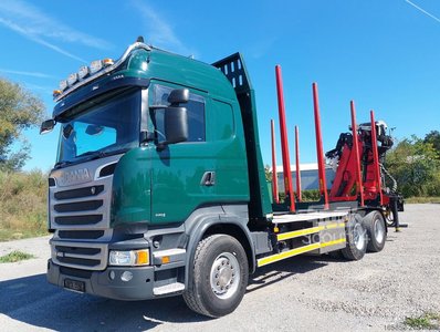 Holztransporter Scania R490 6x4 Euro 6 Kurzholz Palfinger AHK (2) gebraucht