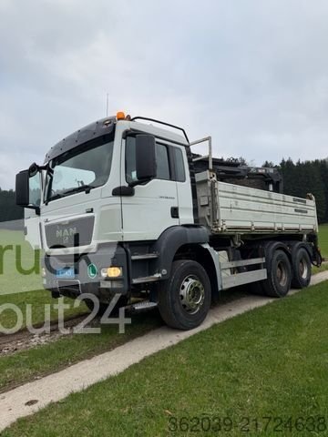Kipper LKW MAN TGS 26.440 6X4 Blatt Blatt Hiab 144 Hochschtand gebraucht