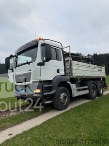 Kipper LKW MAN TGS 26.440 6X4 Blatt Blatt Hiab 144 Hochschtand gebraucht
