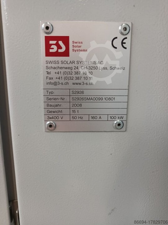 3S Swiss Solar Systems AG S2926