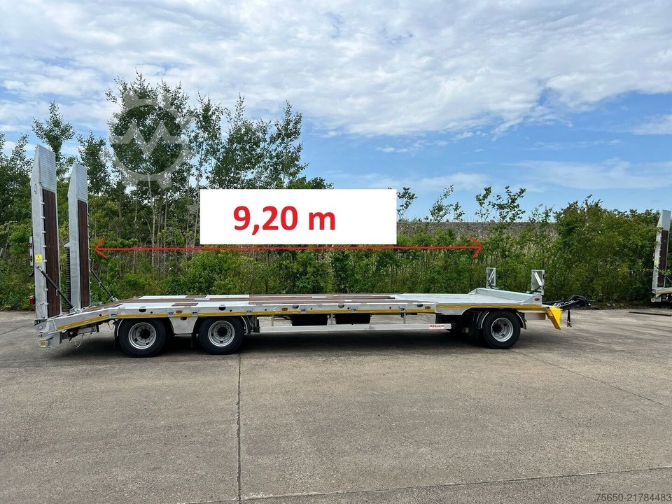 Möslein T 3-9,20 F  3 Achs Tieflader mit gerader Ladefläche 9 m, Neufahrzeug