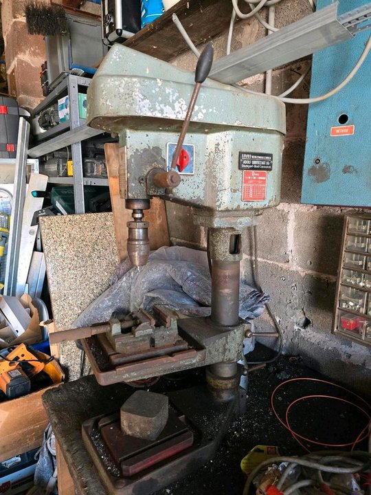 Stand drilling machine REMA B13, works, solid with screwstock