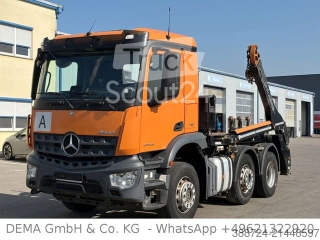 Dropper truck MERCEDES-BENZ Arocs 2543 * E6c * Gergen crane * Náprava zdvihu * Klima * použitý