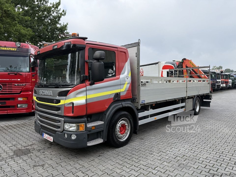 Використовується вантажівки з щіпкою (відкрито) Scania P410 4X2 Палфінгер PK 13001 використовується