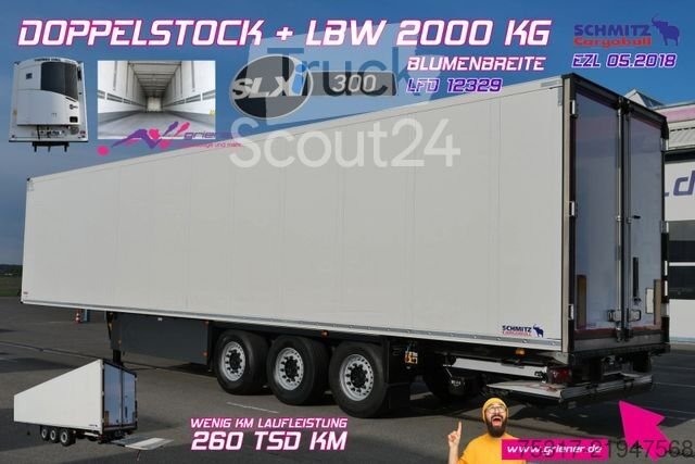 Chladicí návěsy SCHMITZ CARGOBULL SKO 24 / TK SLX i 300 / DOPPELSTOCK / BLUMEN / LBW 2000