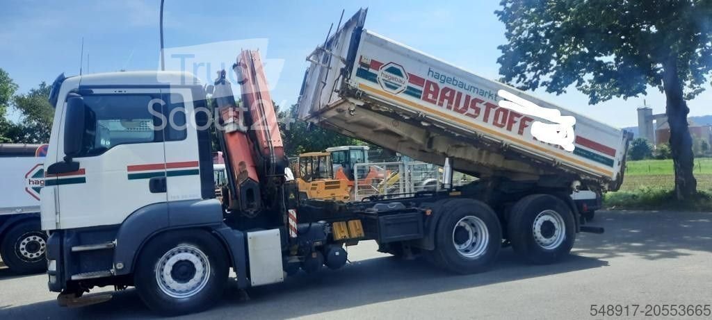 Plattformanhänger MAN TGS 26.400 Kipper Mit Kran/Funk gebraucht