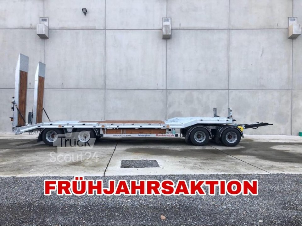 Nízký nakladač přívěs Möslein T 4 VB H1 1 nová 4 náprava nízká nakladač hydraulické rampy nové