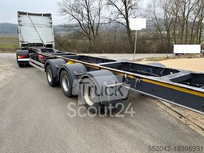 Tieflader-Sattelauflieger Kässbohrer Containeraufbau gebraucht