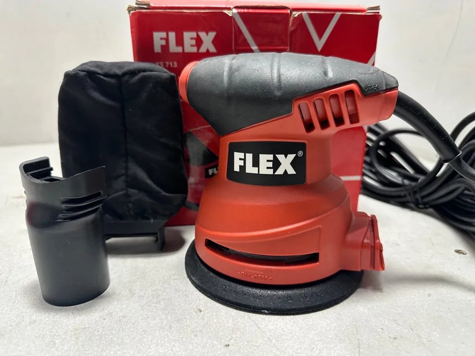FLEX XS 713 Excentrický rotační 125mm Písek s odsáváním prachu a pytlem na prach