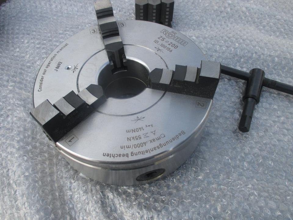 3 - Backenfutter RÖHM ZS 200mm Stahl NEUW. - WEILER Drehmaschine