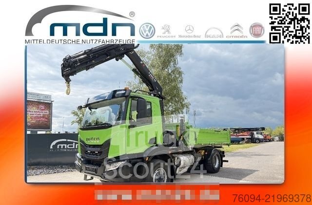 Dreiseitenkipper LKW IVECO AD200X40 4x2 Kipper KRAN 12m Funk Greifer AHK gebraucht
