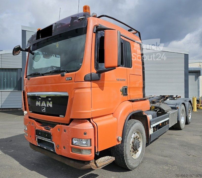 Abrollkipper MAN TGS 26.480 6x4 H-2 BL Nachlauflenkachse gebraucht