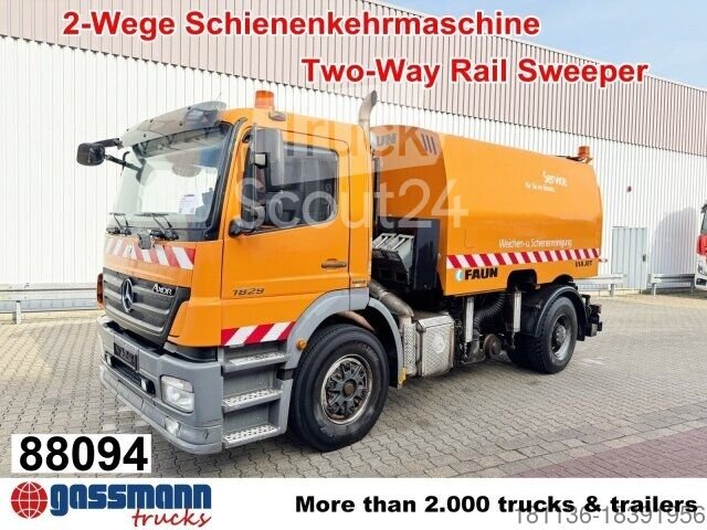 Spezial-LKW Mercedes-Benz Axor 1829 4x2, ZWEIWEG Z200, Kehrmaschine FAUN gebraucht