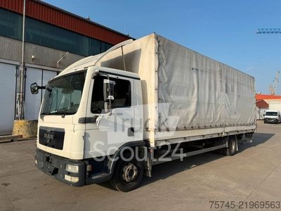 LKW mit Pritsche & Plane MAN TGL 12.180 * MOTORSCHADEN * EURO 5 * LBW * 7 M L gebraucht