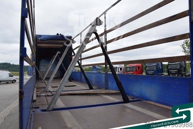 Auflieger mit Pritsche & Plane Hangler Megatrailer Schräglader Coil Bordwand gebraucht