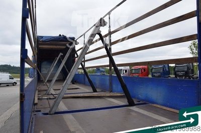Auflieger mit Pritsche & Plane Hangler Megatrailer Schräglader Coil Bordwand gebraucht